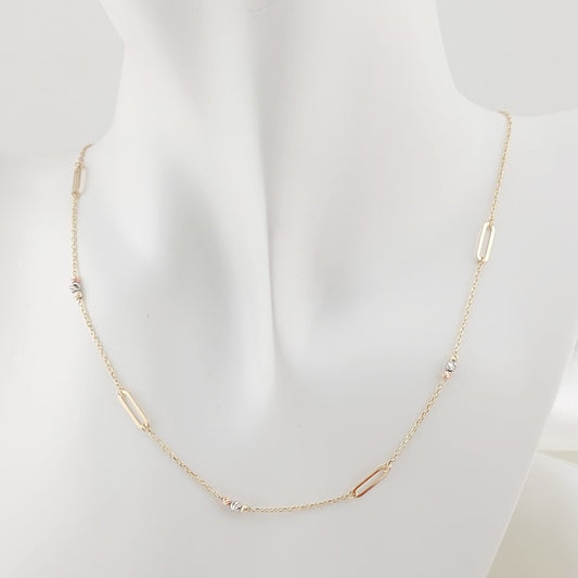 Collar Dama 50cm Oro 10k Italia 27405