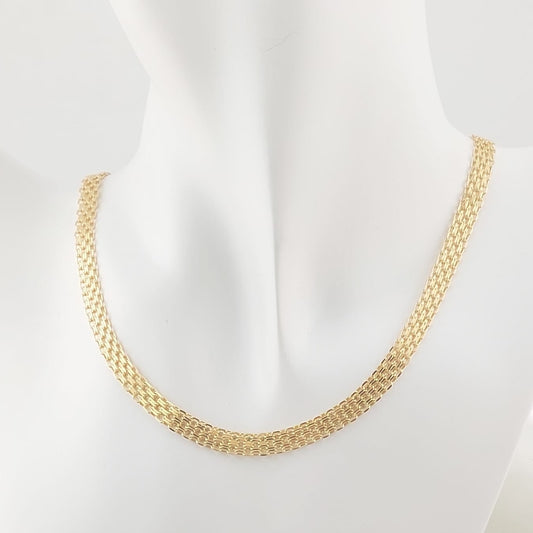 Cadena Bismark 50cm/6mm Oro 10k Italia 27403