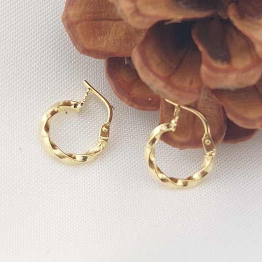 Argollas 10mm Oro 10k Italia 27415