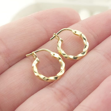 Argollas 10mm Oro 10k Italia 27415