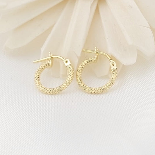 Argollas 10mm Oro 10k Italia 27417