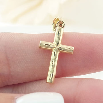 Dije Cruz 18mm Oro 10k 27418