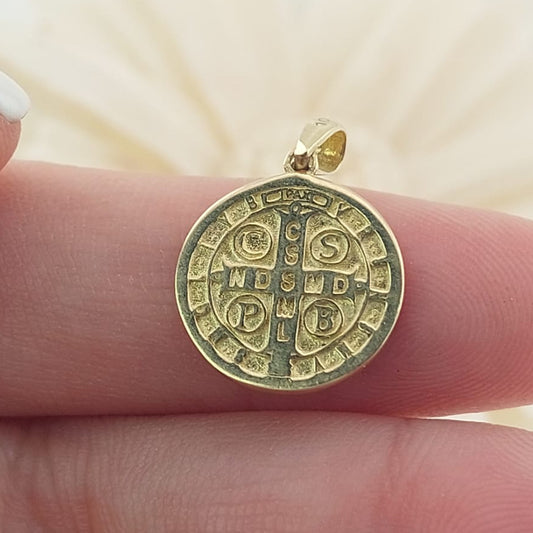 Dije San Benito 13mm Oro 10k 27423