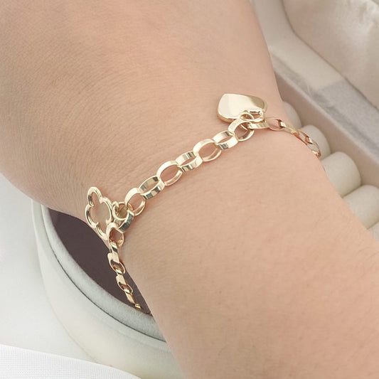 Pulsera Dama 19cm Oro 10k Italia 27441