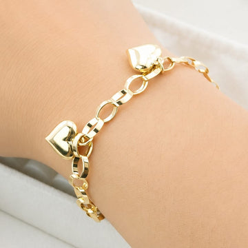 Pulsera Dama 19cm Oro 10k Italia 27440