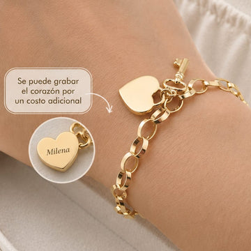 Pulsera Dama 19cm Oro 10k Italia 27439