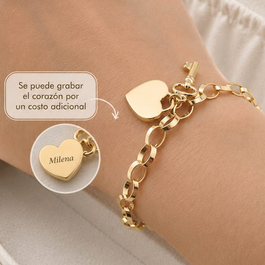 Pulsera Dama 19cm Oro 10k Italia 27439