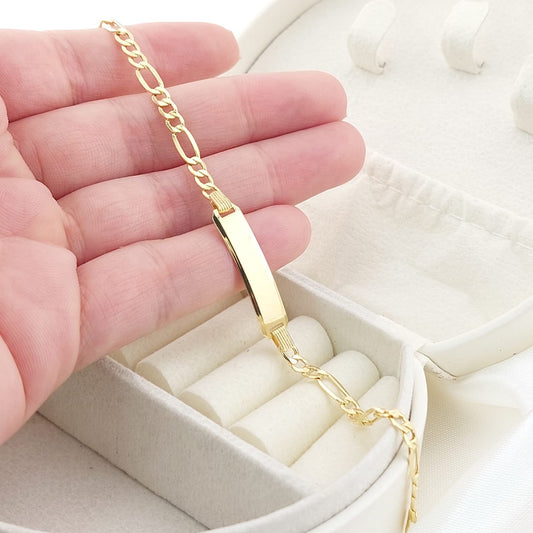 Pulsera Placa 16cm/3mm Oro 10k 27428