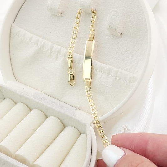Pulsera Placa 16cm/3mm Oro 10k 27427