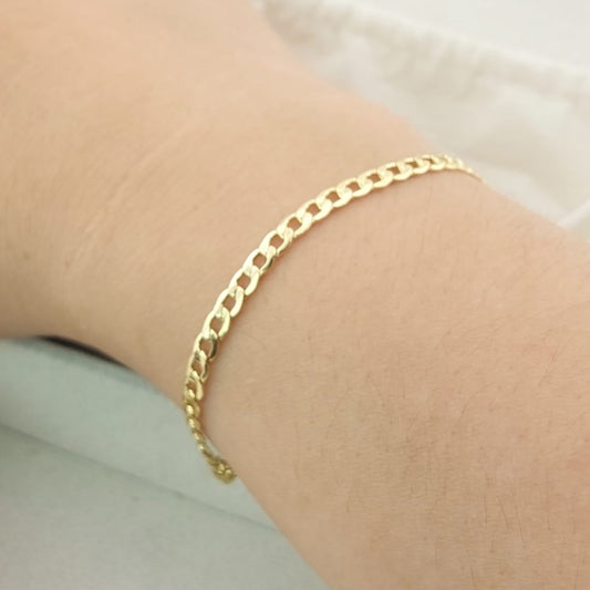 Pulsera Gurmett 19cm/3mm Oro 10k 27430