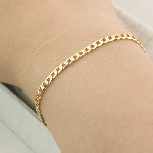 Pulsera Gurmett 19cm/2.5mm Oro 10k 27431