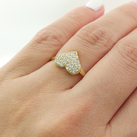 Anillo Corazón Dama Oro 10k 27448