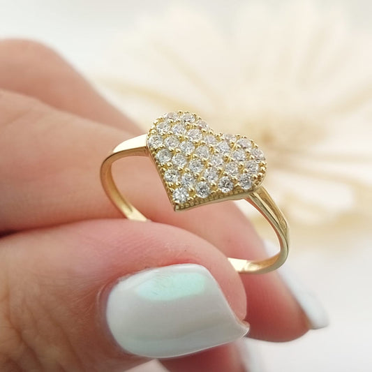 Anillo Corazón Dama Oro 10k 27448