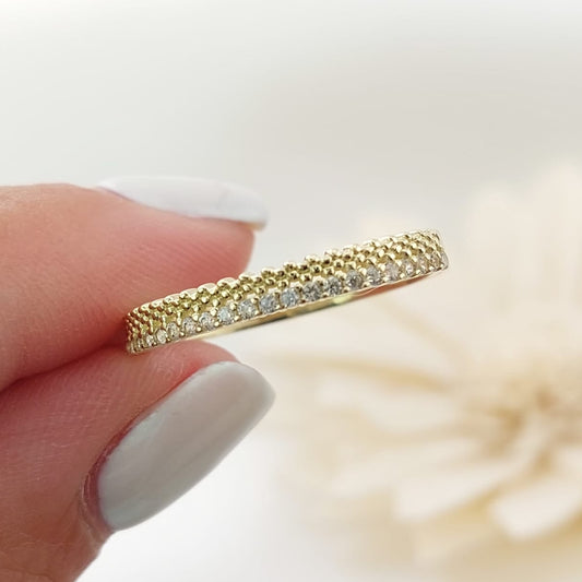 Anillo Cintillo Dama Oro 10k 27449
