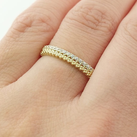 Anillo Cintillo Dama Oro 10k 27449