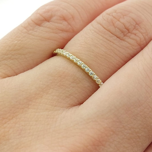 Anillo Cintillo Dama Oro 10k 27450