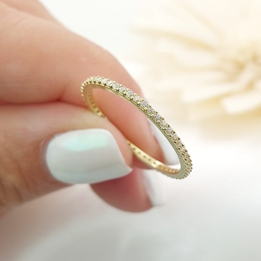 Anillo Cintillo Dama Oro 10k 27450