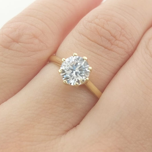 Anillo Compromiso Promesa CZ 6mm Oro 10k 27459
