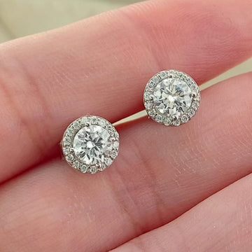 Aretes 5mm/1mmx17 Moissanite 1.2CT VVS1 Plata 925 26748