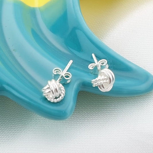 Aretes Nudo 6mm Plata 925 27482
