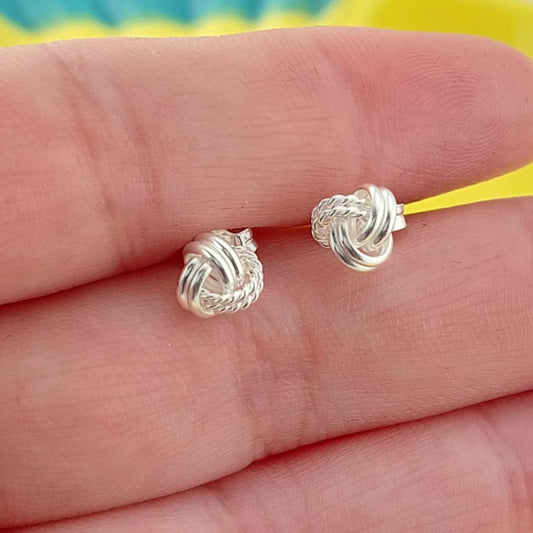 Aretes Nudo 6mm Plata 925 27482