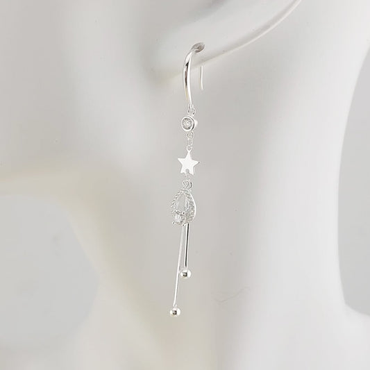 Aretes Largos 60mm Plata 925 27465