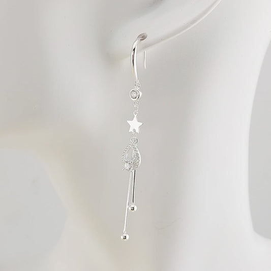 Aretes Largos 60mm Plata 925 27467