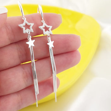 Aretes Largos 70mm Plata 925 27468
