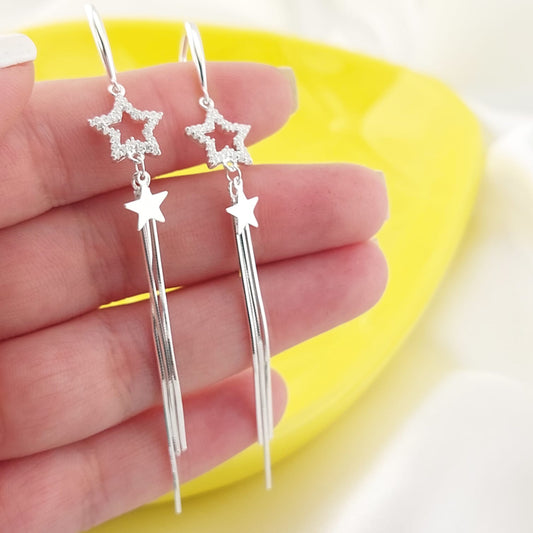 Aretes Largos 70mm Plata 925 27468