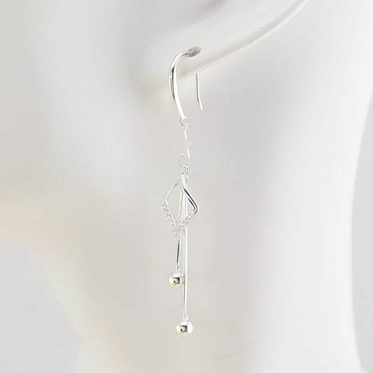 Aretes Largos 60mm Plata 925 27471