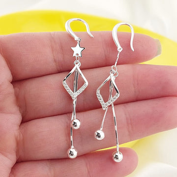 Aretes Largos 60mm Plata 925 27471