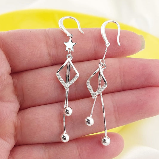 Aretes Largos 60mm Plata 925 27471
