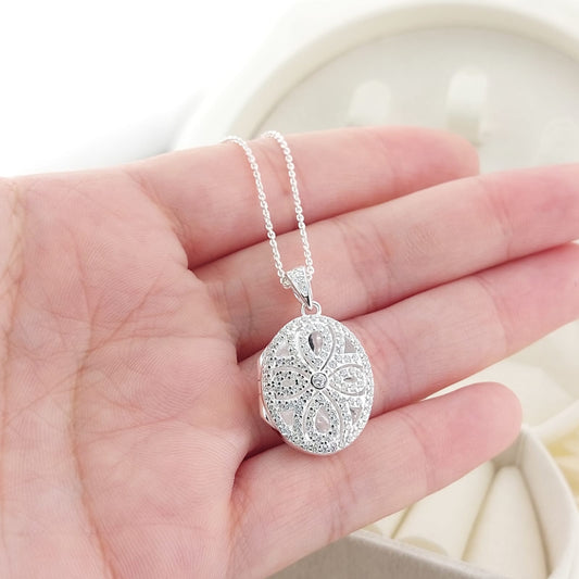 Collar 50cm Relicario Plata 925 25380GR