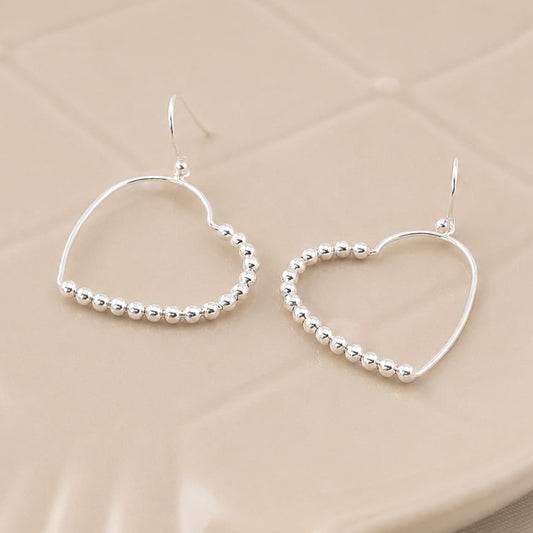 Aretes Corazónes 30mm Plata 925 27469