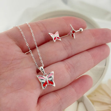 Juego Dama Nina Aretes Rosca Plata 925 25334