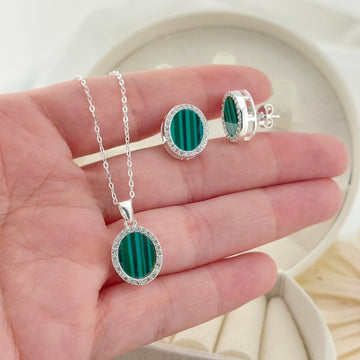 Juego Dama Verde Plata 925 23881