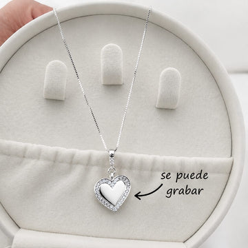 Collar 50cm Dije Corazón 15mm Plata 925 26921GR