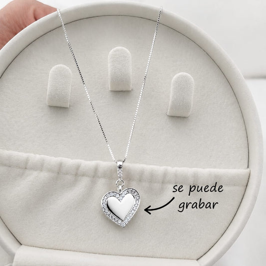 Collar 50cm Dije Corazón 15mm Plata 925 26921GR