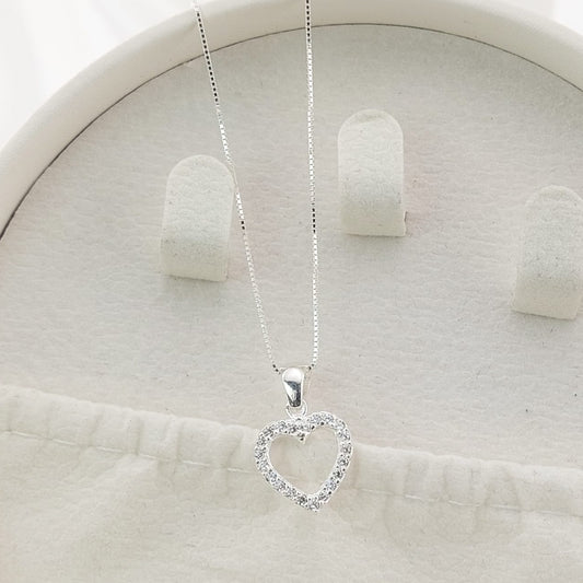 Collar 50cm Dije Corazón 12mm Plata 925 26925