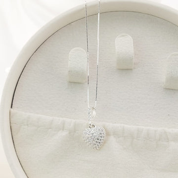 Collar 50cm Dije Corazón 12mm Plata 925 26920