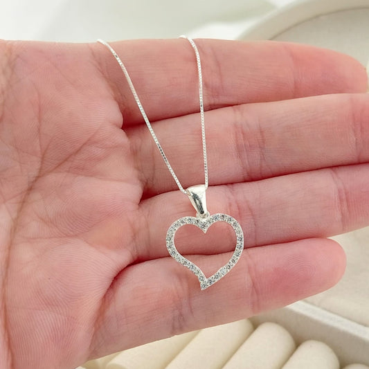 Collar 50cm Dije Corazón 16mm Plata 925 26919