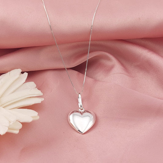 Collar 50cm Dije Corazón 20mm Plata 925 24282GR