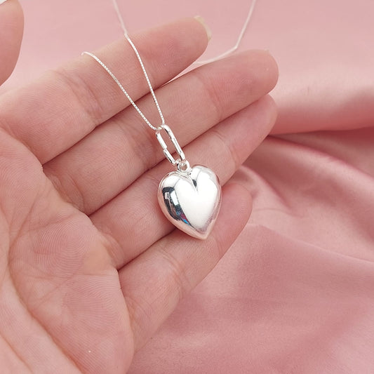 Collar 50cm Dije Corazón 20mm Plata 925 24282GR