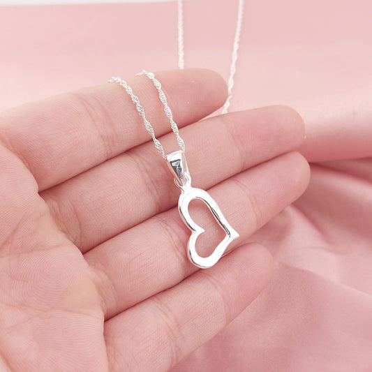 Collar 50cm Dije Corazón 18mm Plata 925 26771