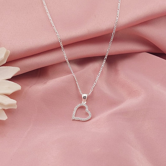 Collar 50cm Dije Corazón 14mm Plata 925 26923