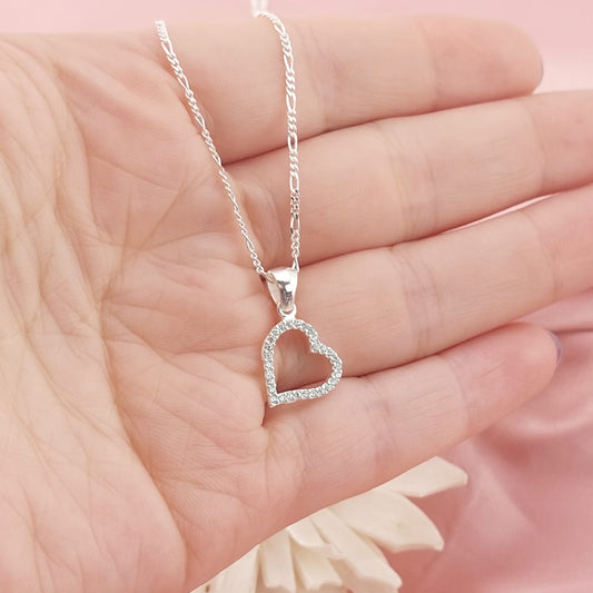Collar 50cm Dije Corazón 14mm Plata 925 26923