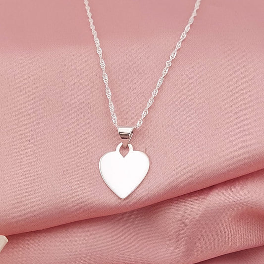 Collar 50cm Dije Corazón 15mm Plata 925 26774GR