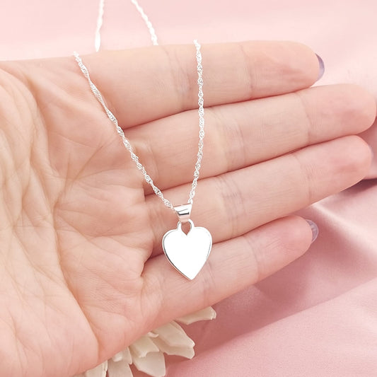 Collar 50cm Dije Corazón 15mm Plata 925 26774GR