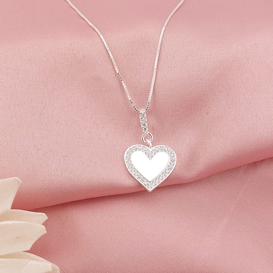 Collar 50cm Dije Corazón 15mm Plata 925 26921GR