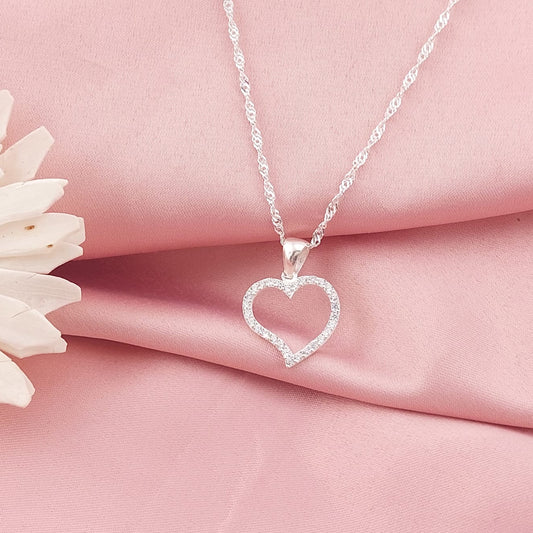 Collar 50cm Dije Corazón 16mm Plata 925 26919